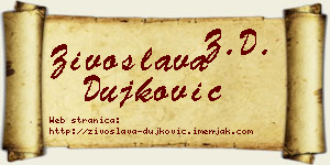 Živoslava Dujković vizit kartica